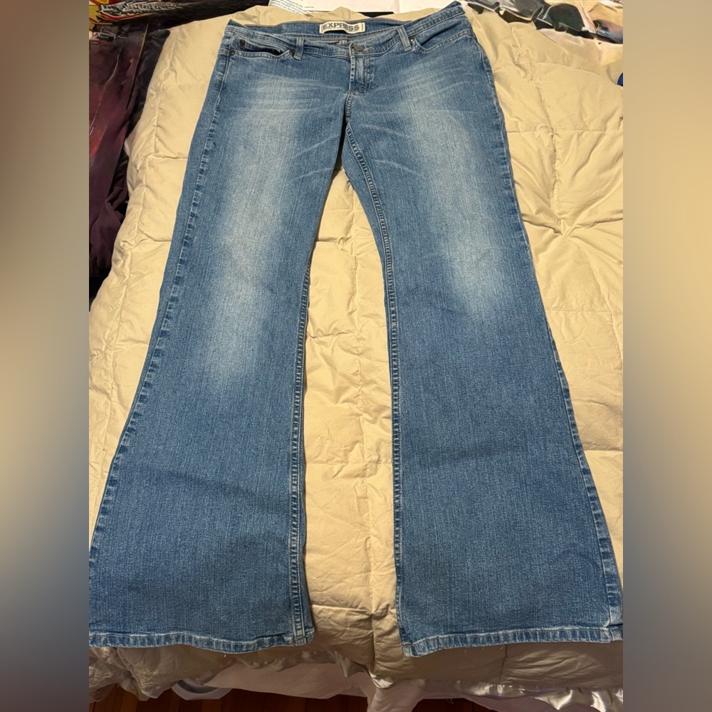 Vintage y2k low rise flare stretch jeans